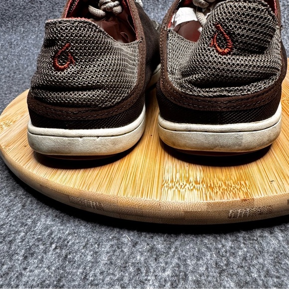 Olukai Nohea Lace Mesh Brown Boat Shoes Stretch Size 9 - Picture 2 of 8
